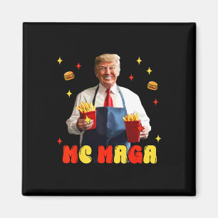 Aimant Drôle Trump Mc Mega Fries Fast Food