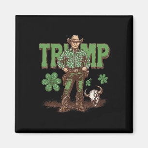 Aimant Drôle Trump St Pattys Cowboy Occidental Trump Sham