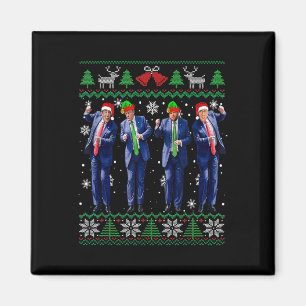 Aimant Drôle Trump Vance Kennedy Elon Danser le Père Noël