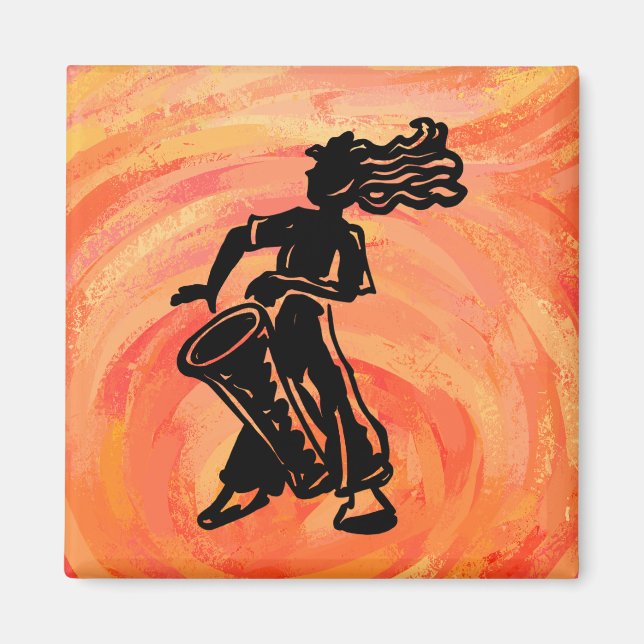 Aimant Drum Orange New York Boogie Nights (Devant)