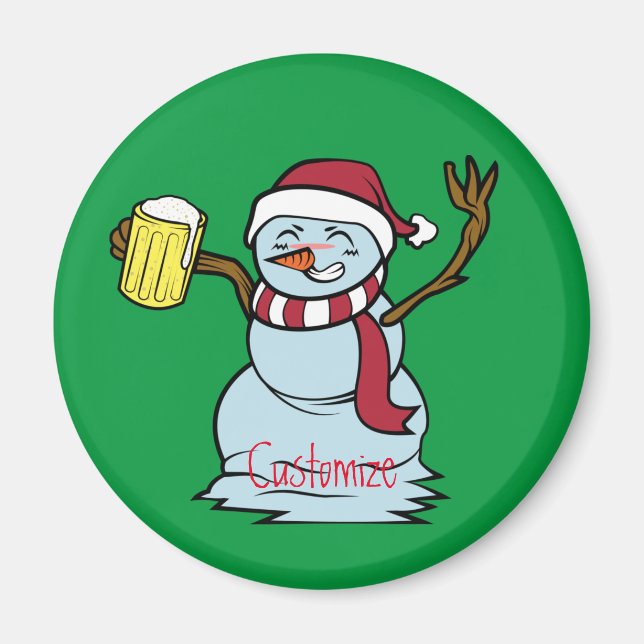 Aimant Drunk Snowman Thunder_cove (Devant)