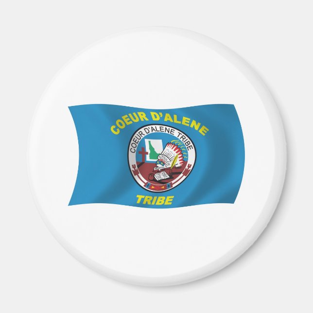 Aimant du drapeau de Coeur d'Alene (Devant)
