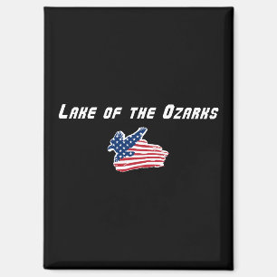 Aimant du drapeau de l'aigle du lac des Ozarks Mis