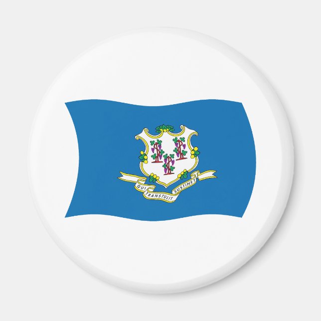 Aimant du drapeau du Connecticut (Devant)