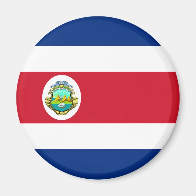 Aimant du drapeau du Costa Rica (Devant)
