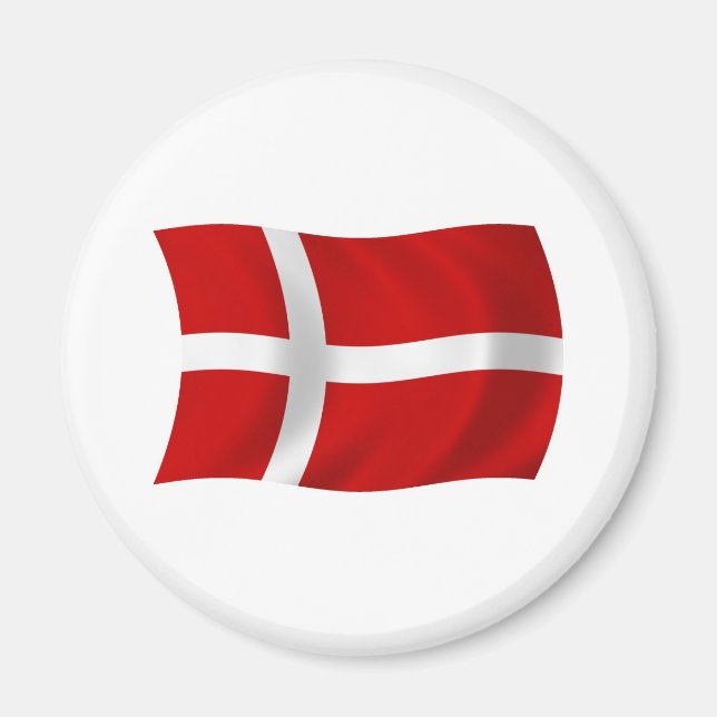 Aimant du drapeau du Danemark (Devant)