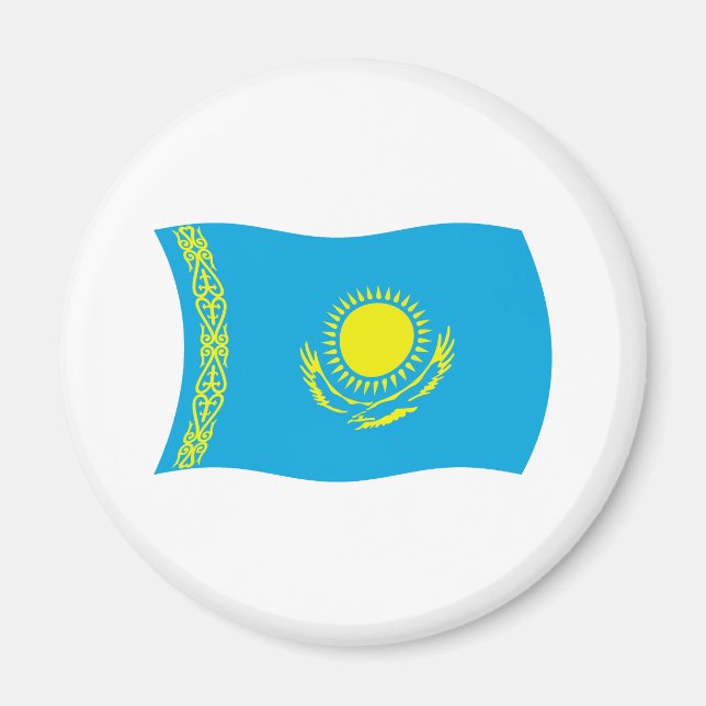 Aimant du drapeau du Kazakhstan (Devant)