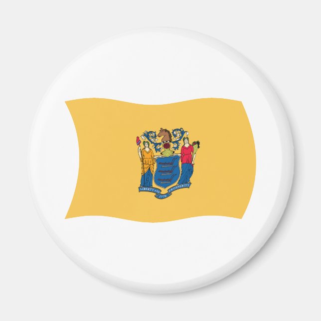 Aimant du drapeau du New Jersey (Devant)