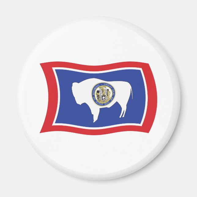 Aimant du drapeau du Wyoming (Devant)