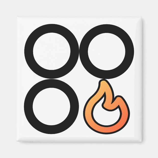 Aimant du Étiquette de commande du brûleur avant-d (Devant)