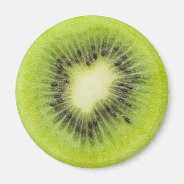 Aimant Du kiwi frais. Closeuse à tranche ronde isolée (Devant)