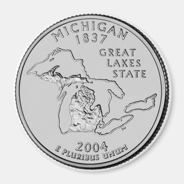 Aimant du Michigan State Quarter 2004 (Devant)