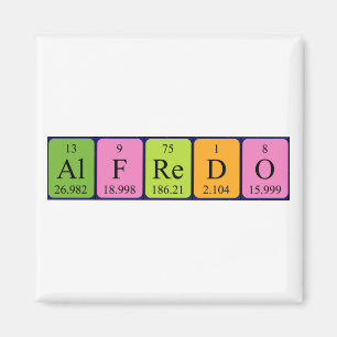 Aimant du nom de table périodique Alfredo