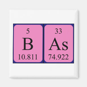 Aimant du nom de table périodique Bas