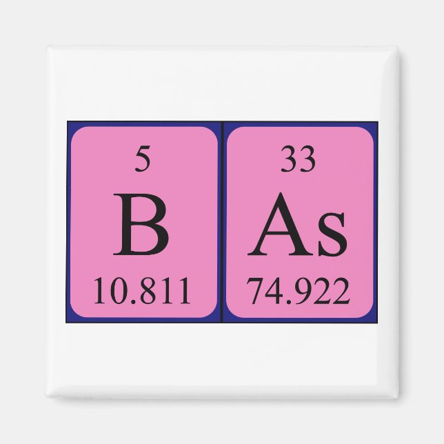 Aimant du nom de table périodique Bas (Devant)