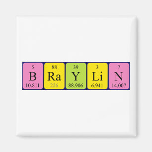 Aimant du nom de table périodique Braylin