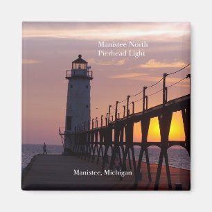 Aimant du nord de lumière de musoir de Manistee