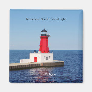 Aimant du nord de lumière de musoir de Menominee