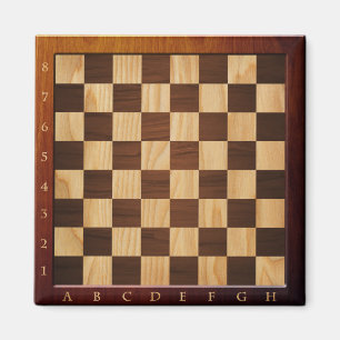 Aimant du plateau d'échecs en bois