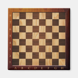 Aimant du plateau d'échecs en bois
