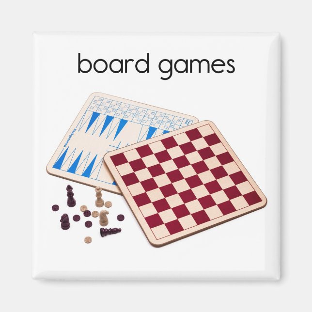 Aimant du réfrigérateur des jeux de société (Devant)