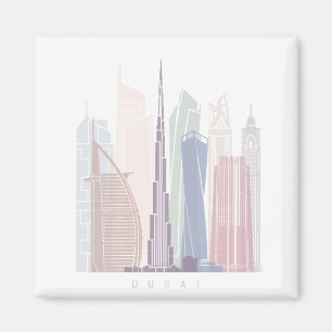 AIMANT DUBAI SKYLINE POSTER PASTEL