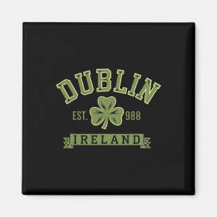 Aimant Dublin Irlande Feuille de trèfle Shamrock Celtic E