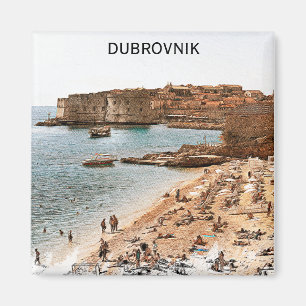 Aimant Dubrovnik Croatie Plage de la côte de l'Adrica