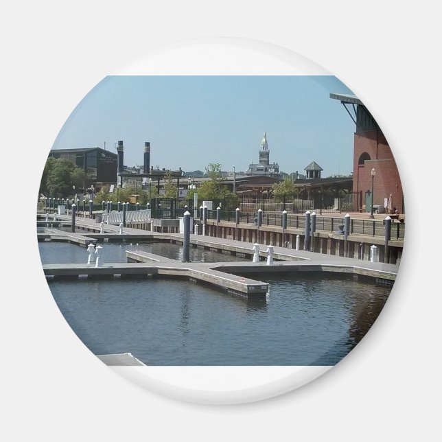 Aimant Dubuque, Iowa Ice Harbour, Mississippi River (Devant)