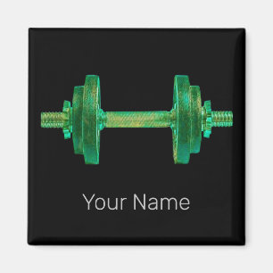 Aimant Dumbbell Retro Bodybuilder Salle De Fitness Ou Coa