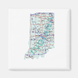Aimant d'un état à un autre de carte de l'Indian