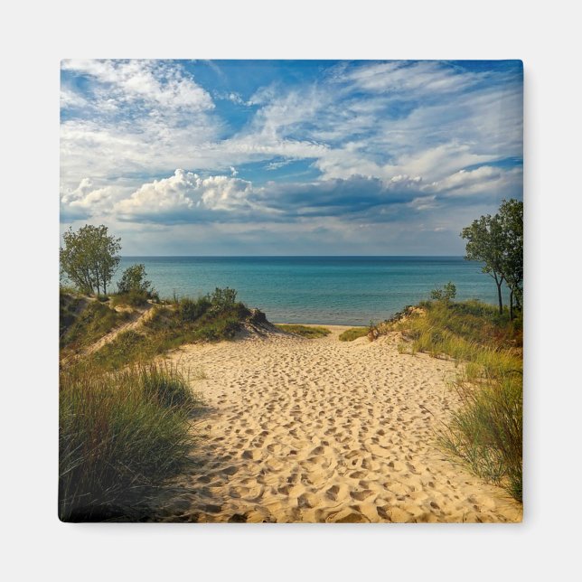 Aimant Dunes de l'Indiana, lac Michigan (Devant)