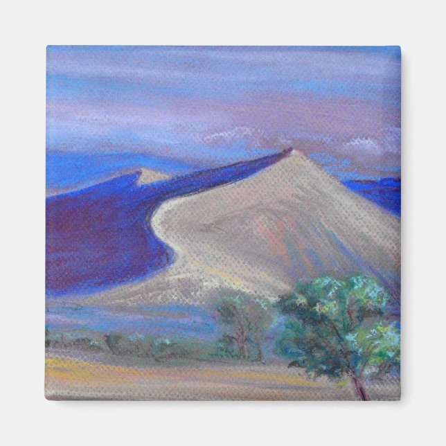 Aimant Dunes de sable avec ombre bleue (Devant)