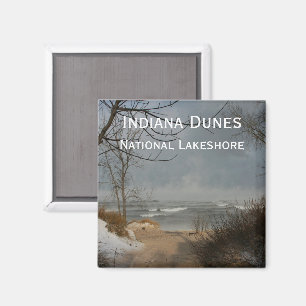 Aimant Dunes Indiana, Rive du lac, Nuage, Hiver