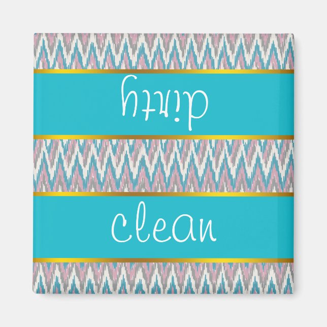 Aimant Dusty rose et bleu iKat (Devant)