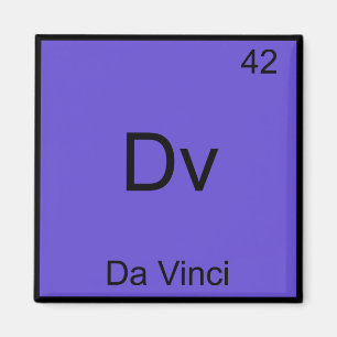 Aimant Dv - Da Vinci T-shirt symbole d'élément de chimie 