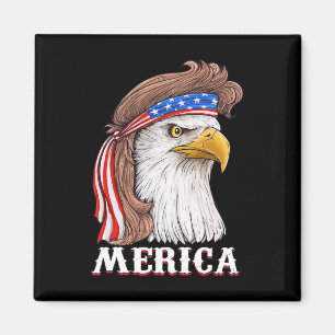 Aimant Eagle Mullet 4 juillet États-Unis Drapeau américai