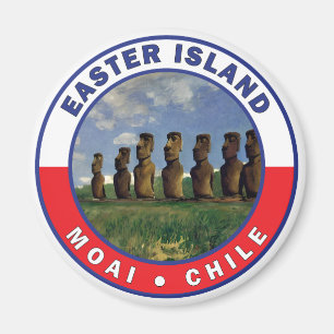 Aimant Easter Island Chili Aquarelle