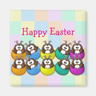 Aimant Easter owl - rainbow