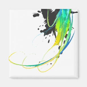 Aimant Eaux Abstraites cool Paint Splates