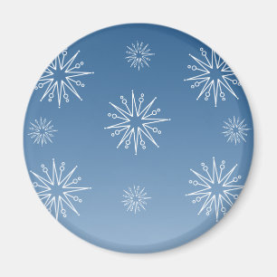 Aimant Éblouissant Noël Étoiles Magnet, Bleu