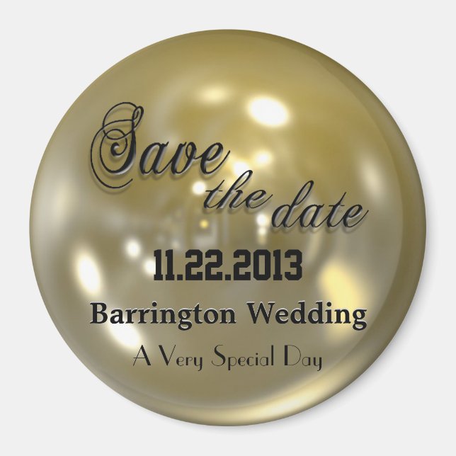 Aimant Échanger brillamment Enregistrer l'aimant de date (Devant)