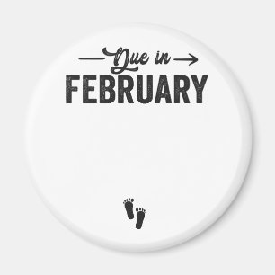 Aimant Échéance En Février Faire-part bébé Grossesse Cade