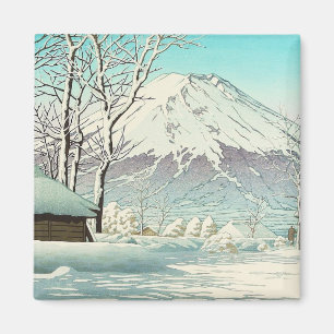 Aimant Éclaircie après la neige à Oshiono Hasui Kawase
