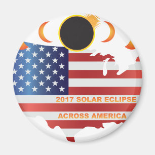 Aimant Éclipse 2017 solaire à travers l'illustration de