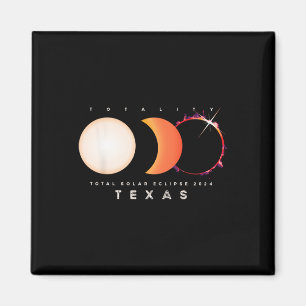 Aimant Eclipse 2024 Texas Total Eclipse America Graphic