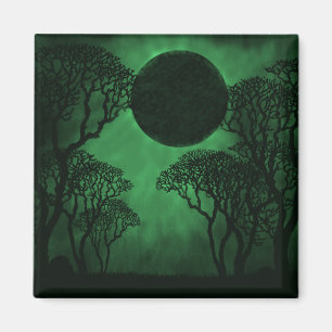 Aimant Éclipse Forêt Foncé, Vert