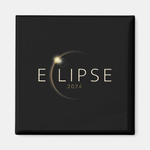 Aimant Éclipse solaire 2024 Éclipse solaire totale 4.08.2