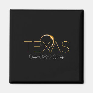 Aimant Éclipse solaire 2024 État Texas Total Éclipse sola