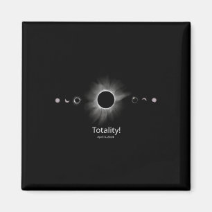 Aimant Éclipse solaire 2024 Totalité